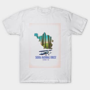 Sierra national forest California USA map T-Shirt